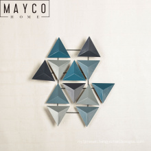 Mayco Modern Abstract  Triangle Metal Shadow Box Wall Art Decorative 3D